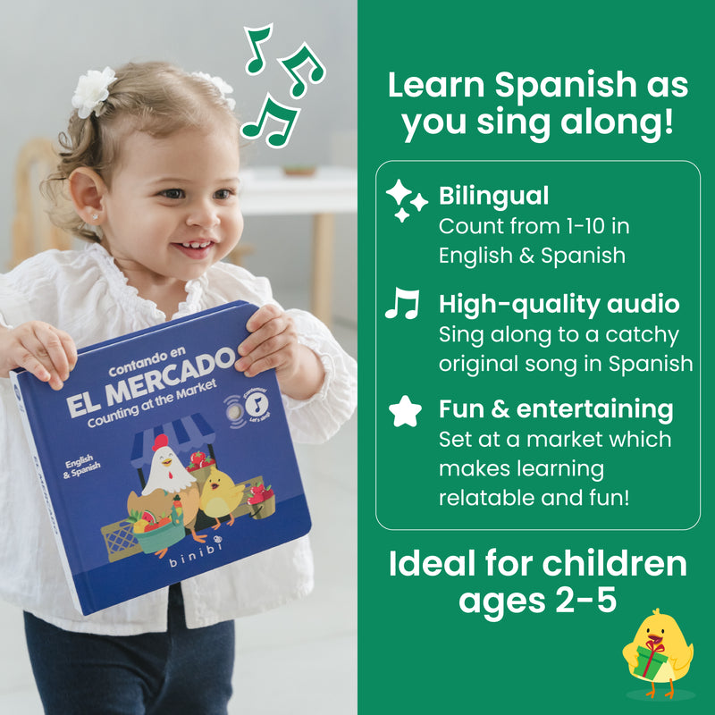 Counting At The Market Bilingual Musical Book