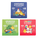 Learn Colors, Counting & Opposites in Spanish (3 Book Set)
