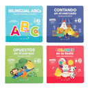 Learn ABCs, Colors, Counting & Opposites in Spanish (4 Book Set)